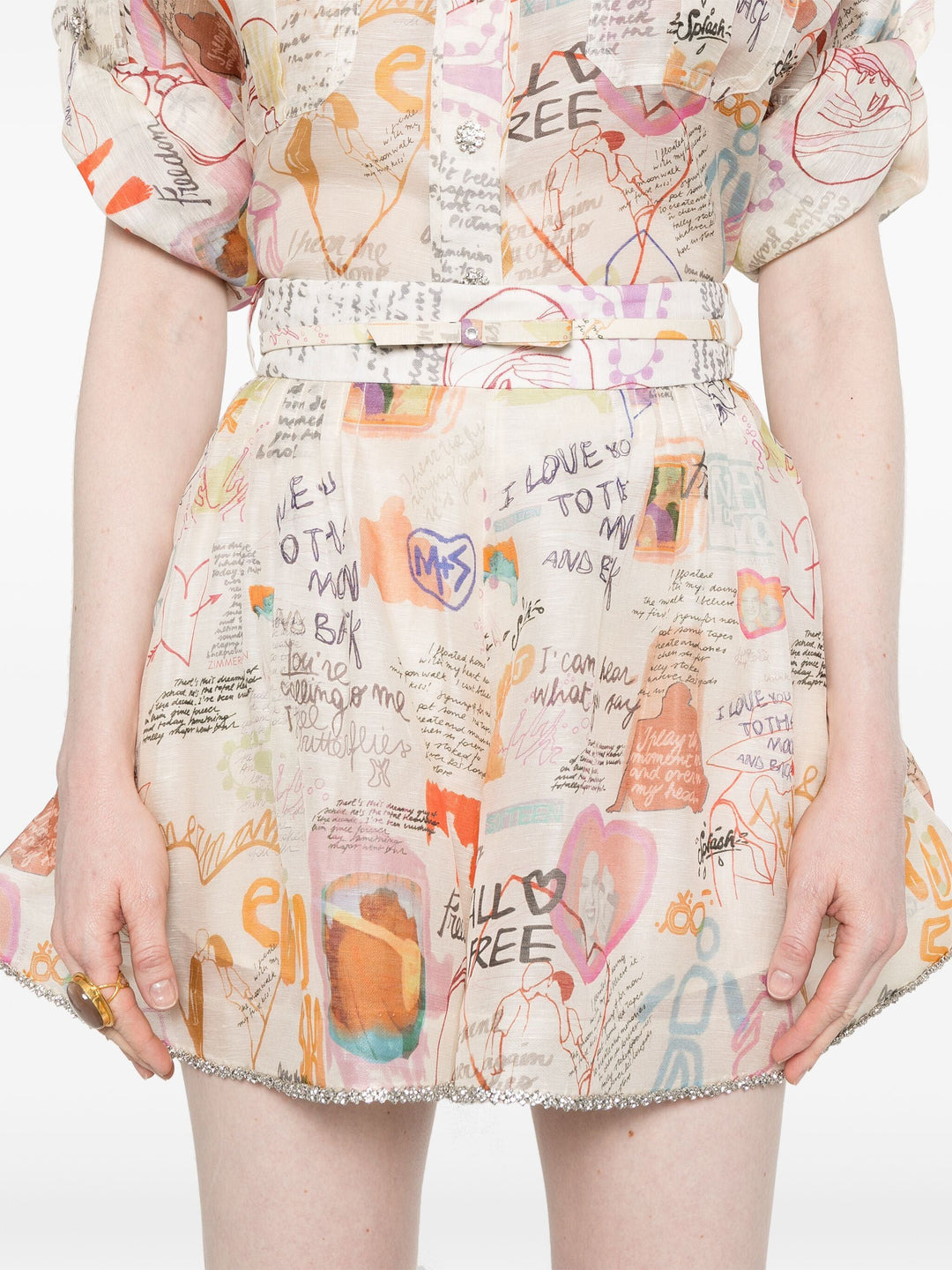 Crush Belted Tuck Skort - 5