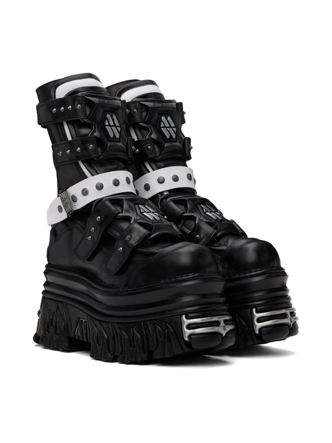 Black & White New Rock Edition Gamer Boots - 4