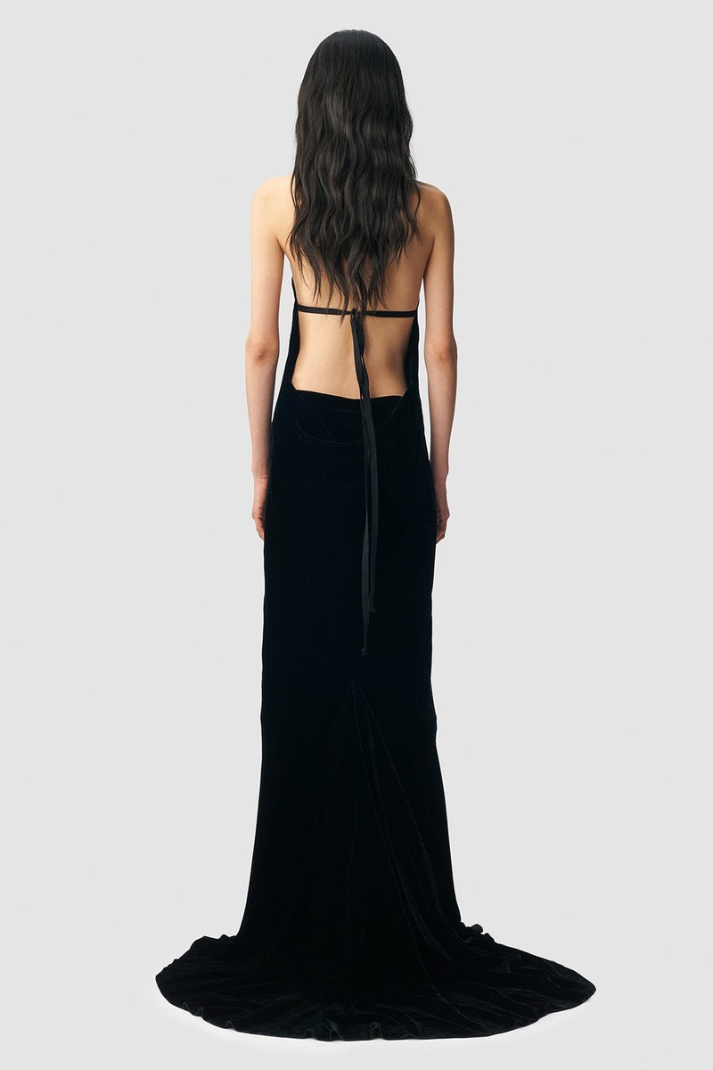 Ingeborg X-Long Tied Dress With Back Train - 3