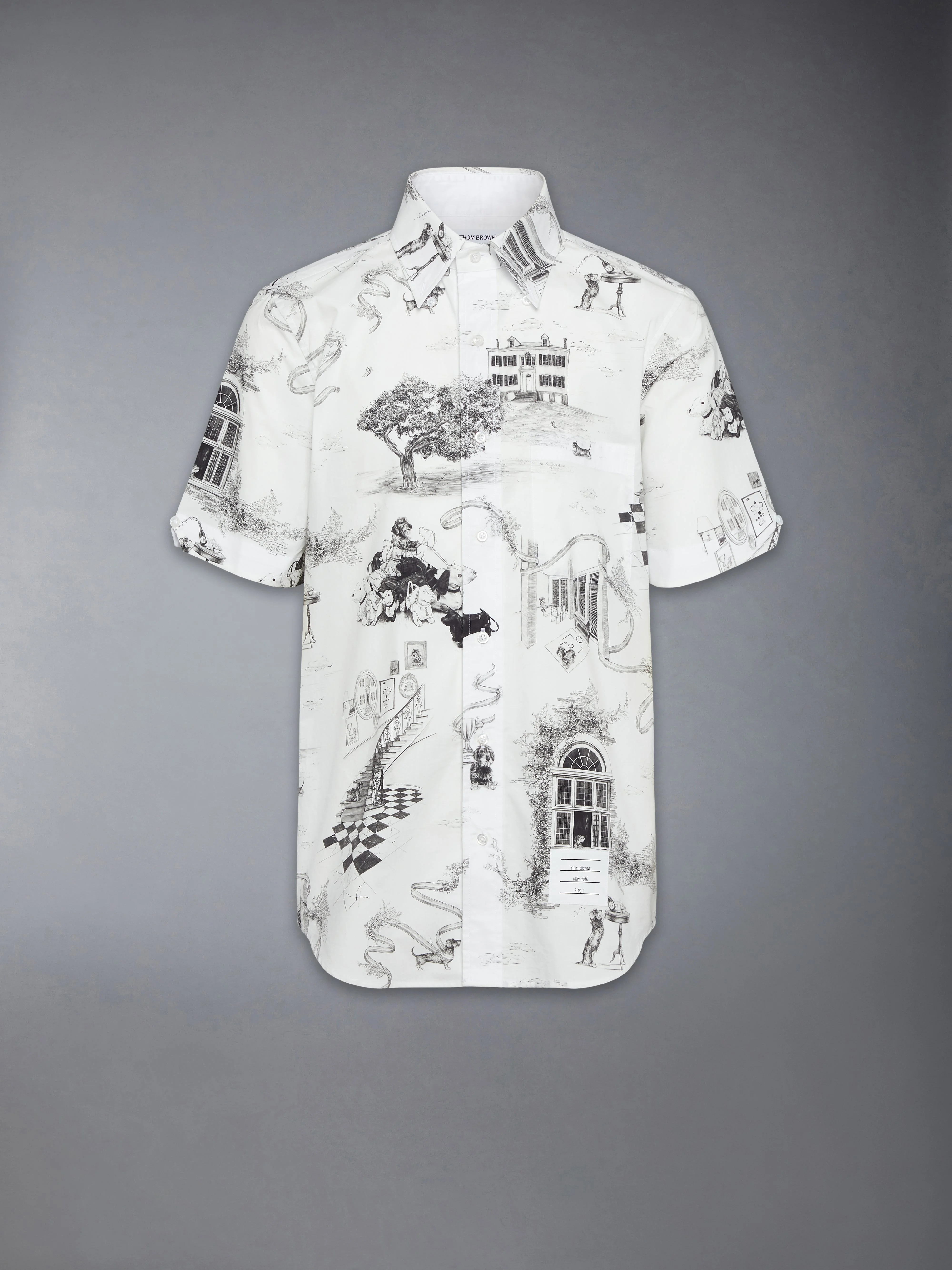 POPLIN HECTOR TOILE SHORT SLEEVE SHIRT - 1