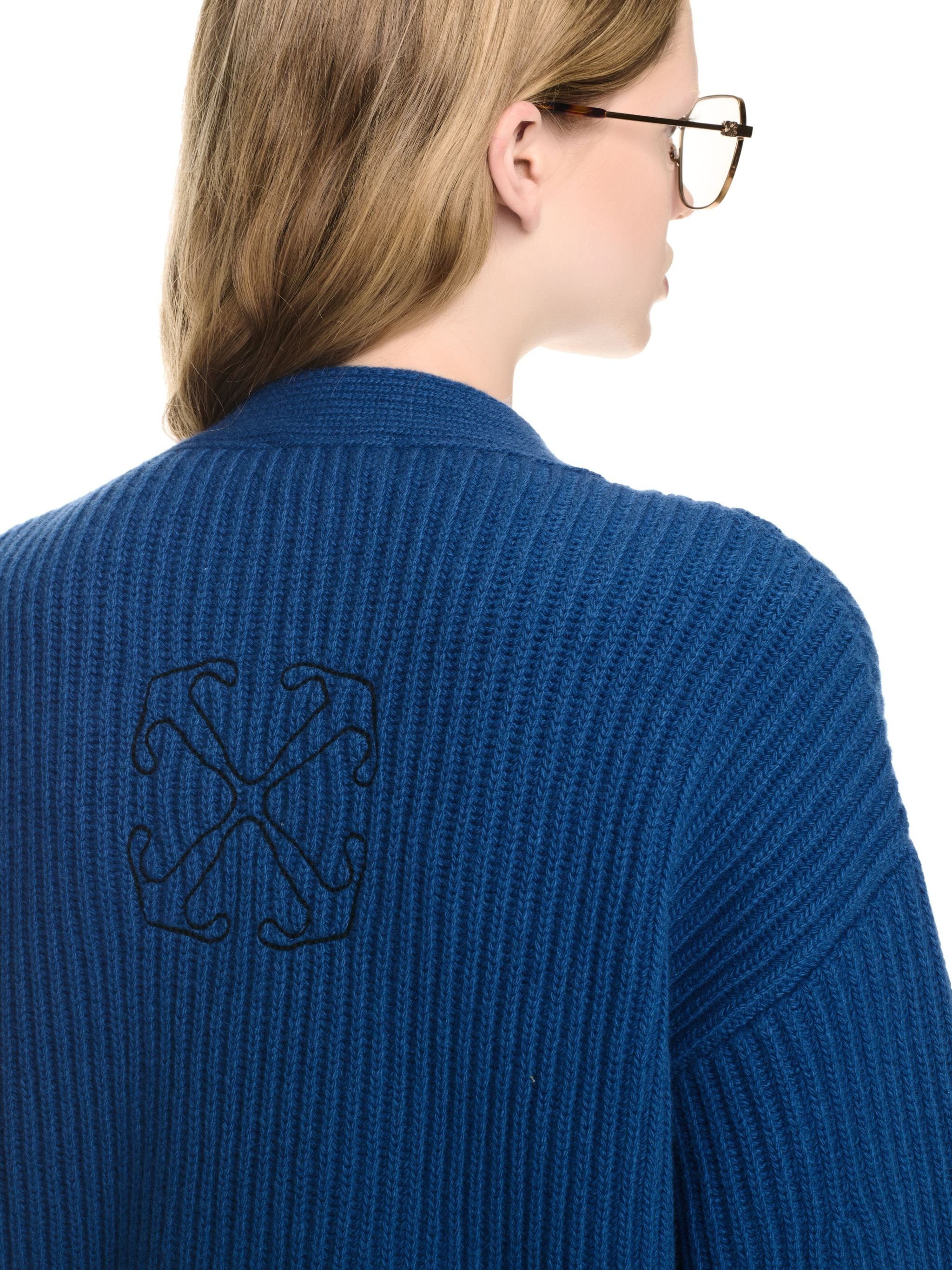 Merino Wo Trim Arrow Cardigan - 5