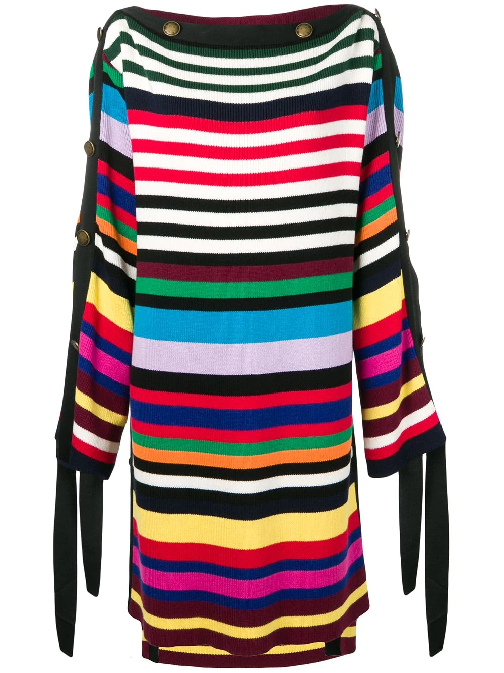 two-tone grosgrain poncho - 1