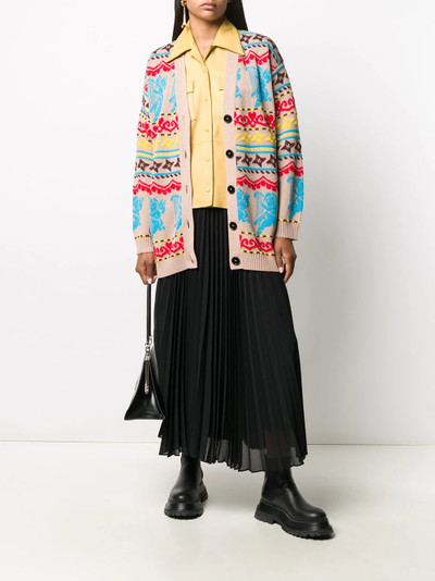 MSGM intarsia-pattern cardi-coat outlook