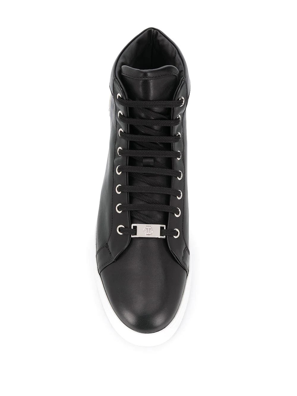 skull-motif high-top sneakers - 4