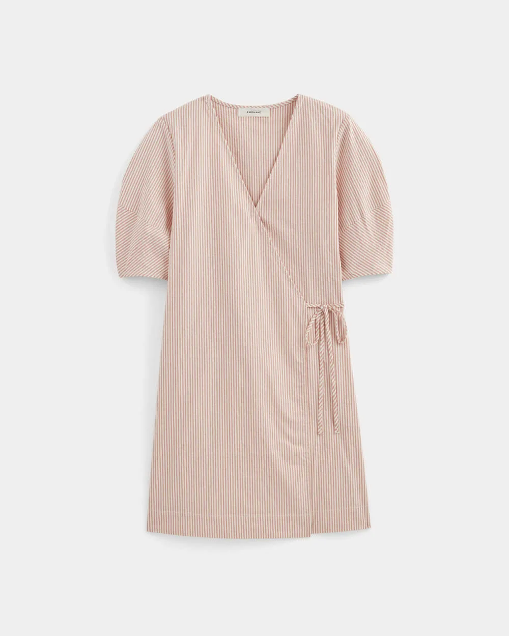 THE SEERSUCKER MINI WRAP DRESS - 1