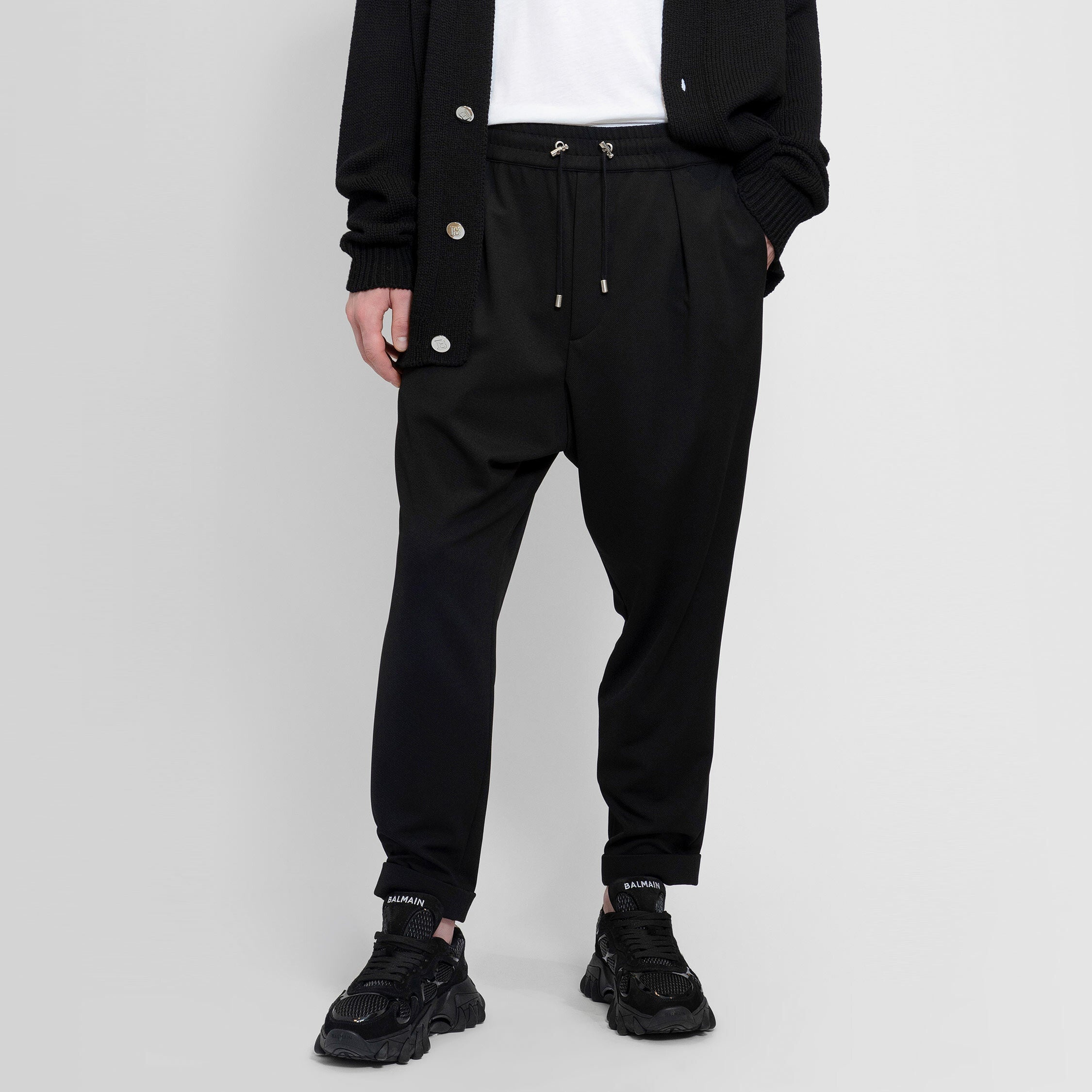 BALMAIN MAN BLACK TROUSERS - 6