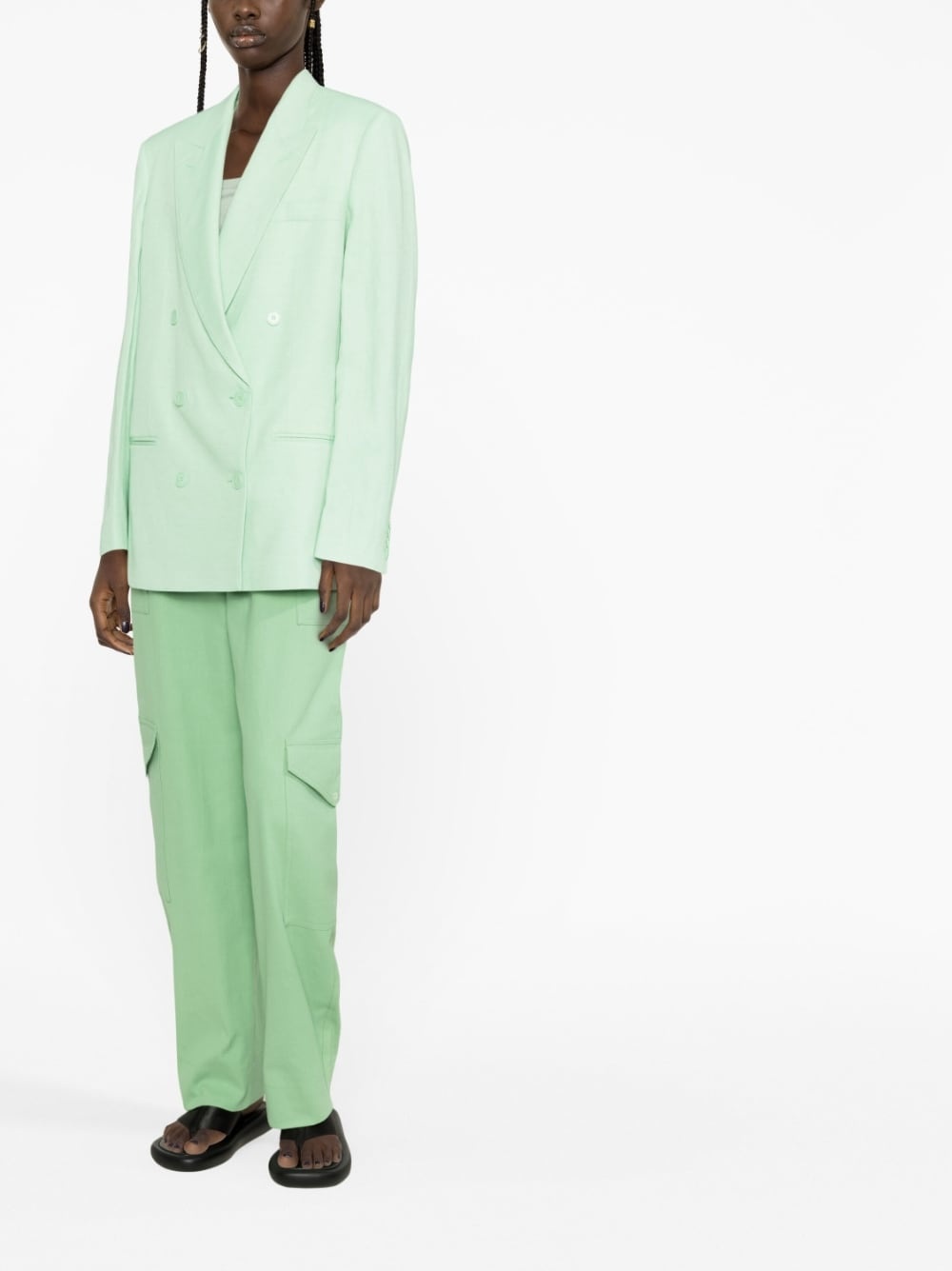 peak-lapels double-breasted blazer - 3