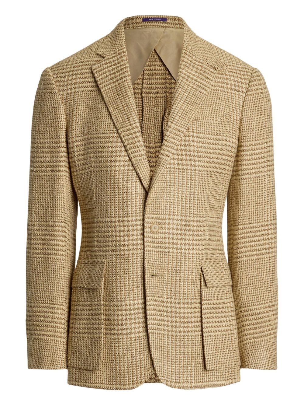houndstooth-patterned blazer - 1