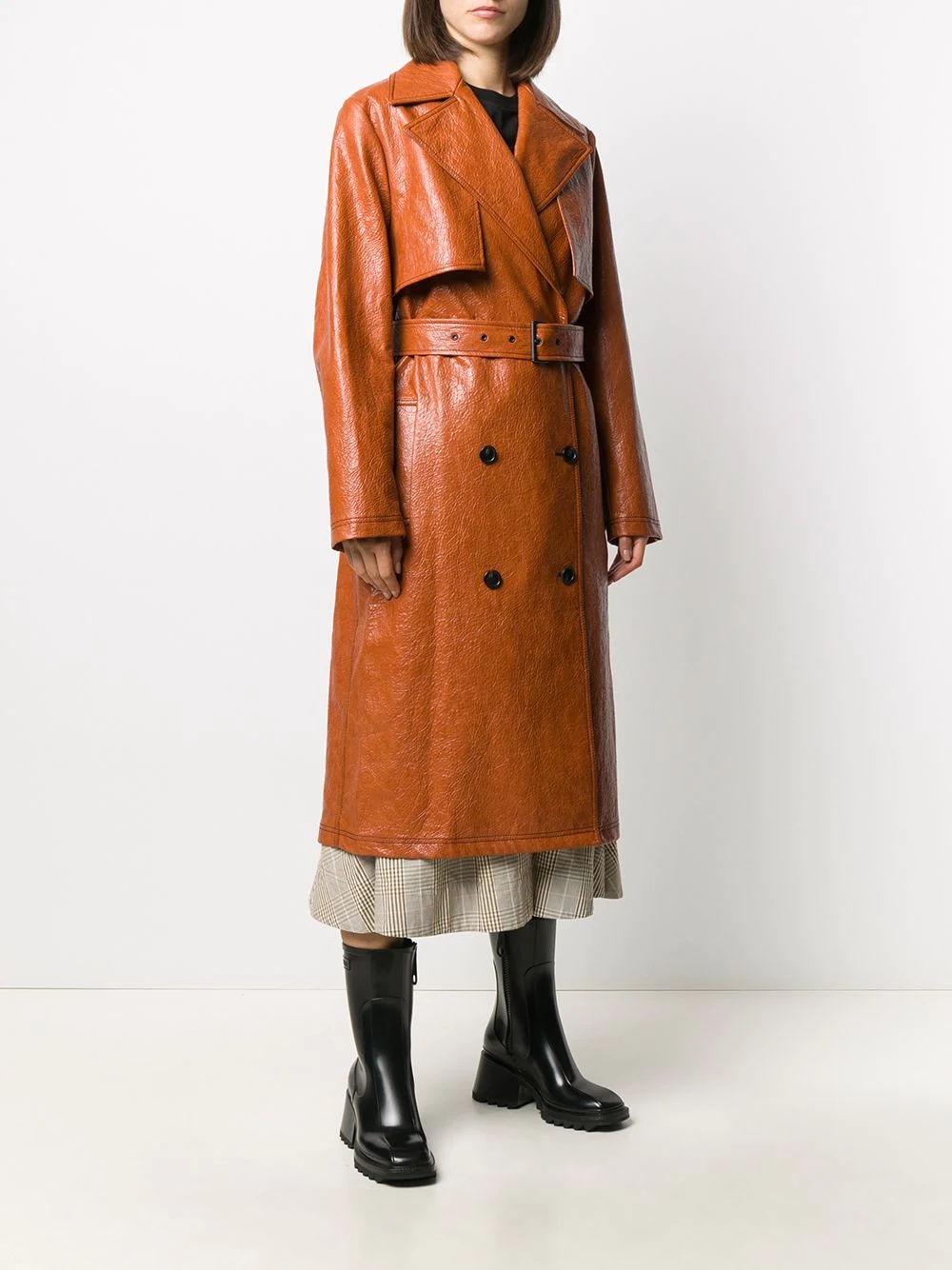 belted trench coat - 3