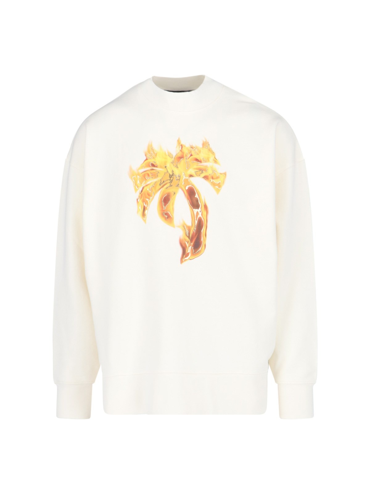 'BURNING LOGO' PRINT CREWNECK SWEATSHIRT - 1