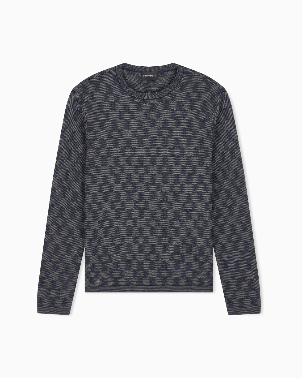 PATTERN-KNIT VIRGIN WOOL JUMPER SIGNATURE CAPSULE - 1