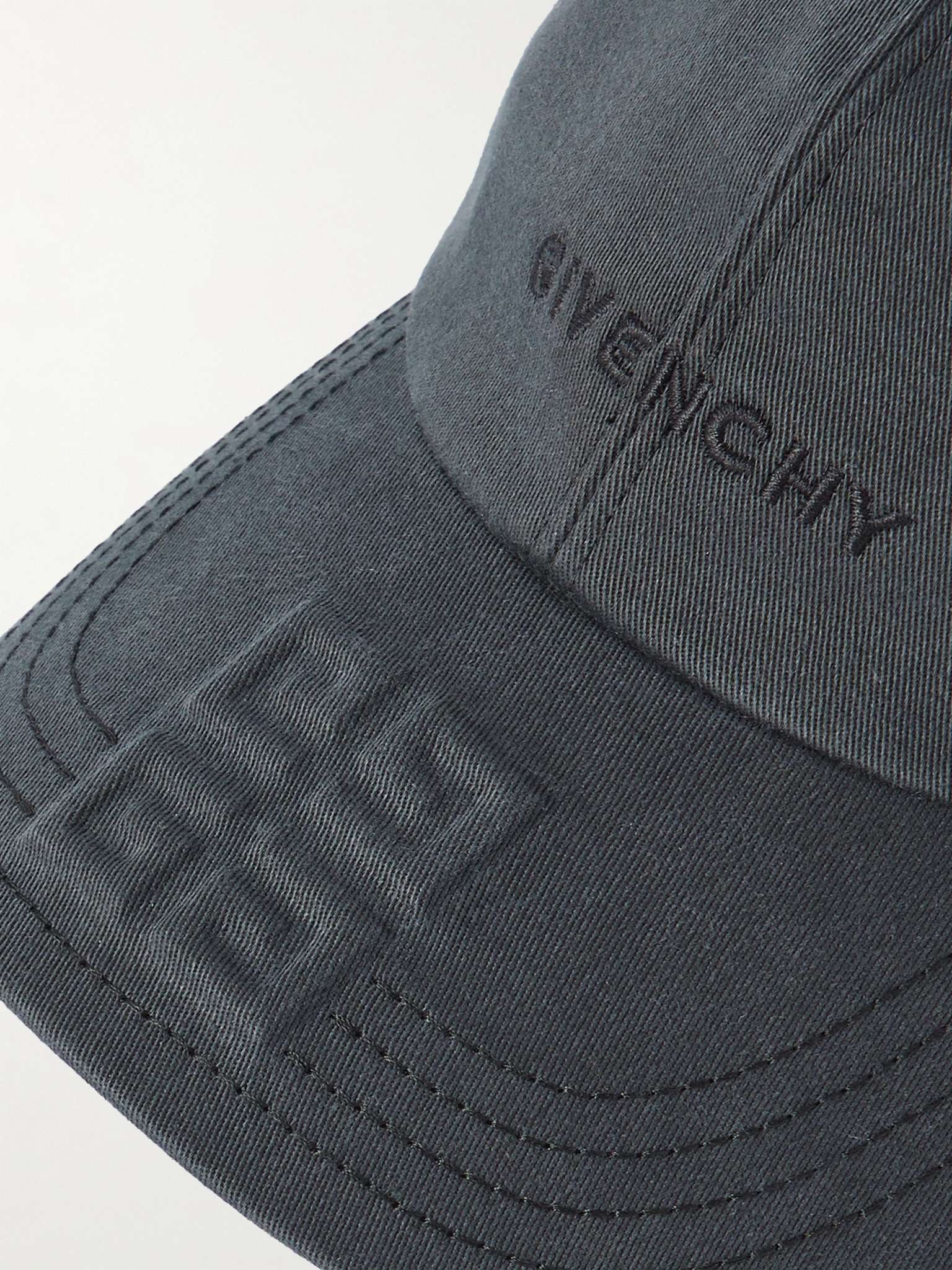 Logo-Embroidered Embossed Cotton-Twill Baseball Cap - 3