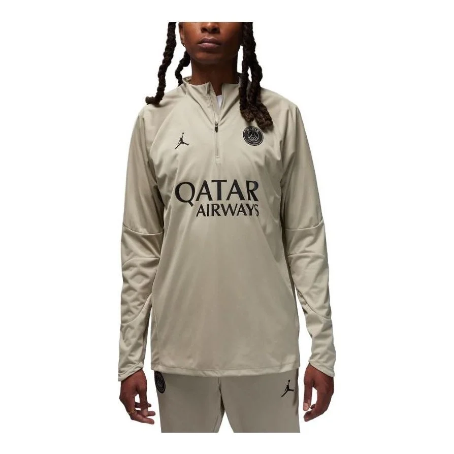 Air Jordan Paris Saint-Germain Strike Winter Warrior Third Storm-FIT Soccer Drill Top 'Stone' DZ0584 - 1