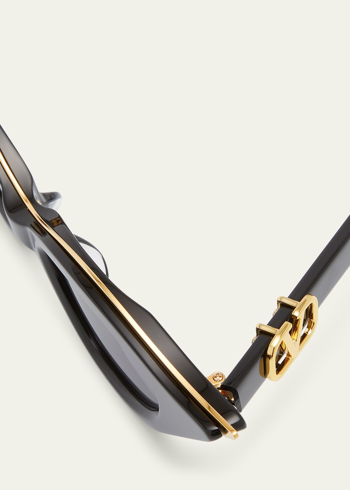 V Goldcut II Acetate & Titanium Cat-Eye Sunglasses - 4