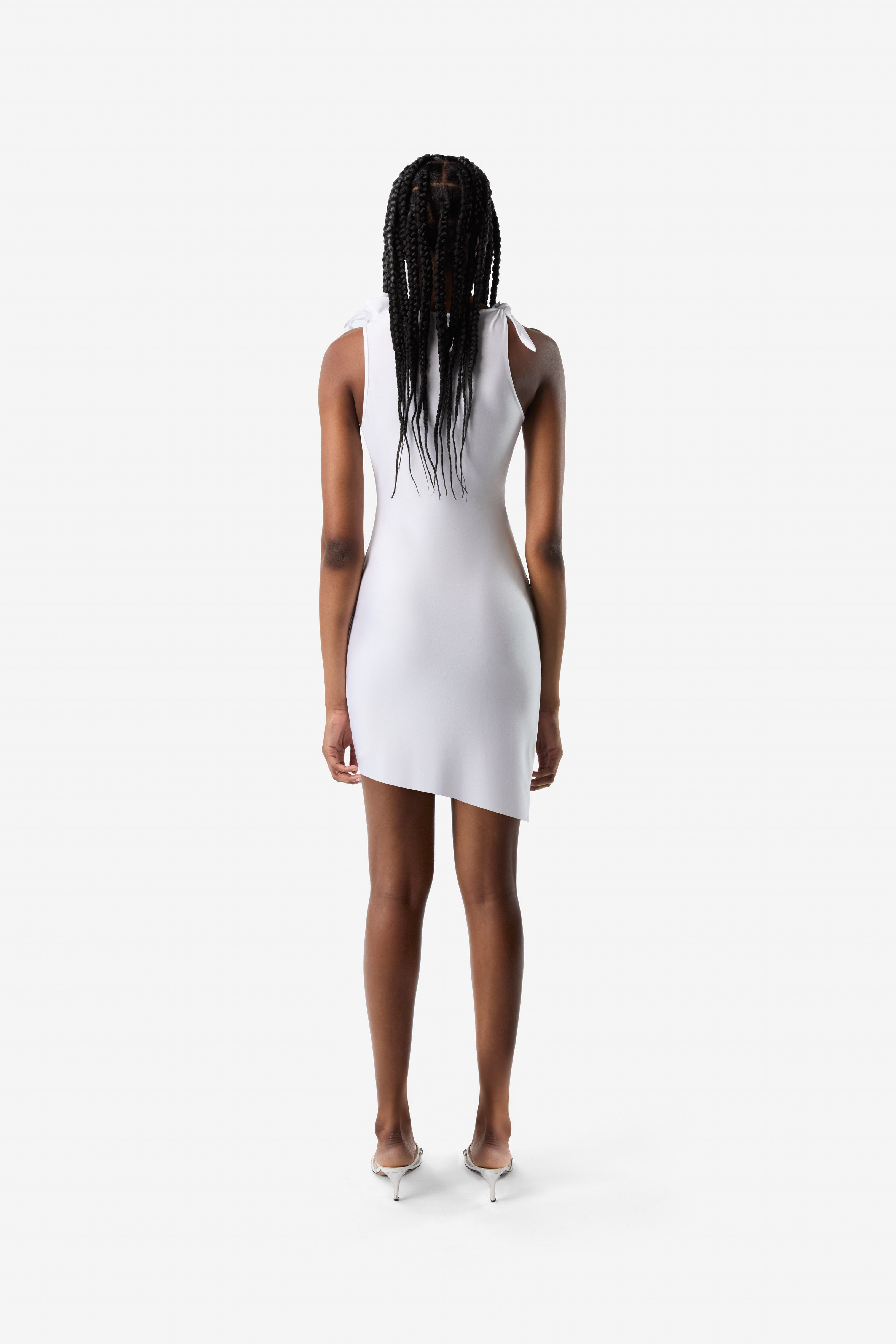 Asymmetric Flower Mini Dress - 4