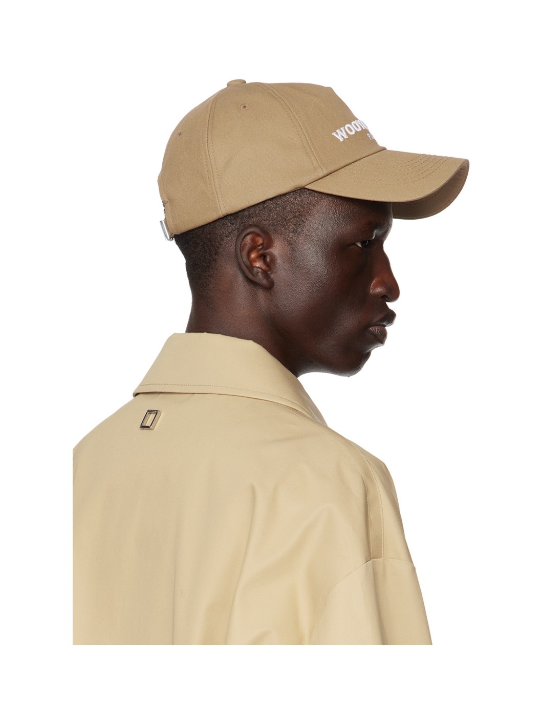 Beige Embroidered Cap - 3