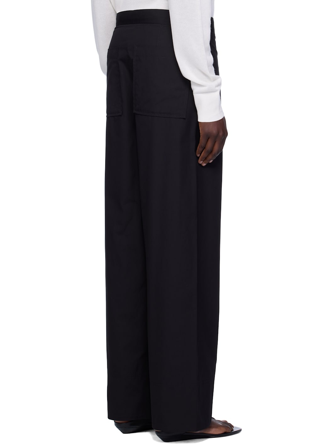Black Twisted Seam Trousers - 3