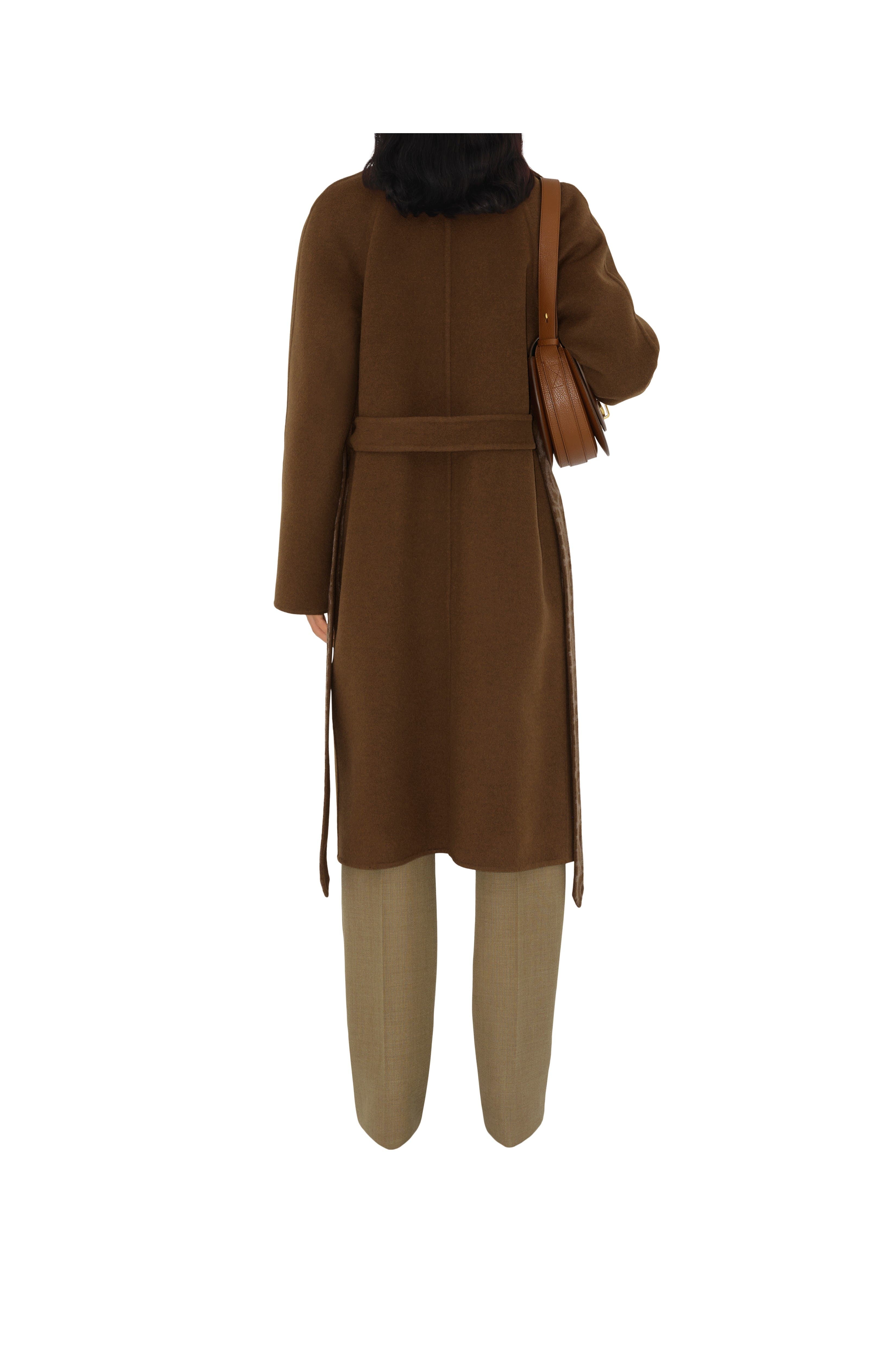 burberry Wool Cashmere Wrap Coat in Tor/canvas at Nordstrom - 4