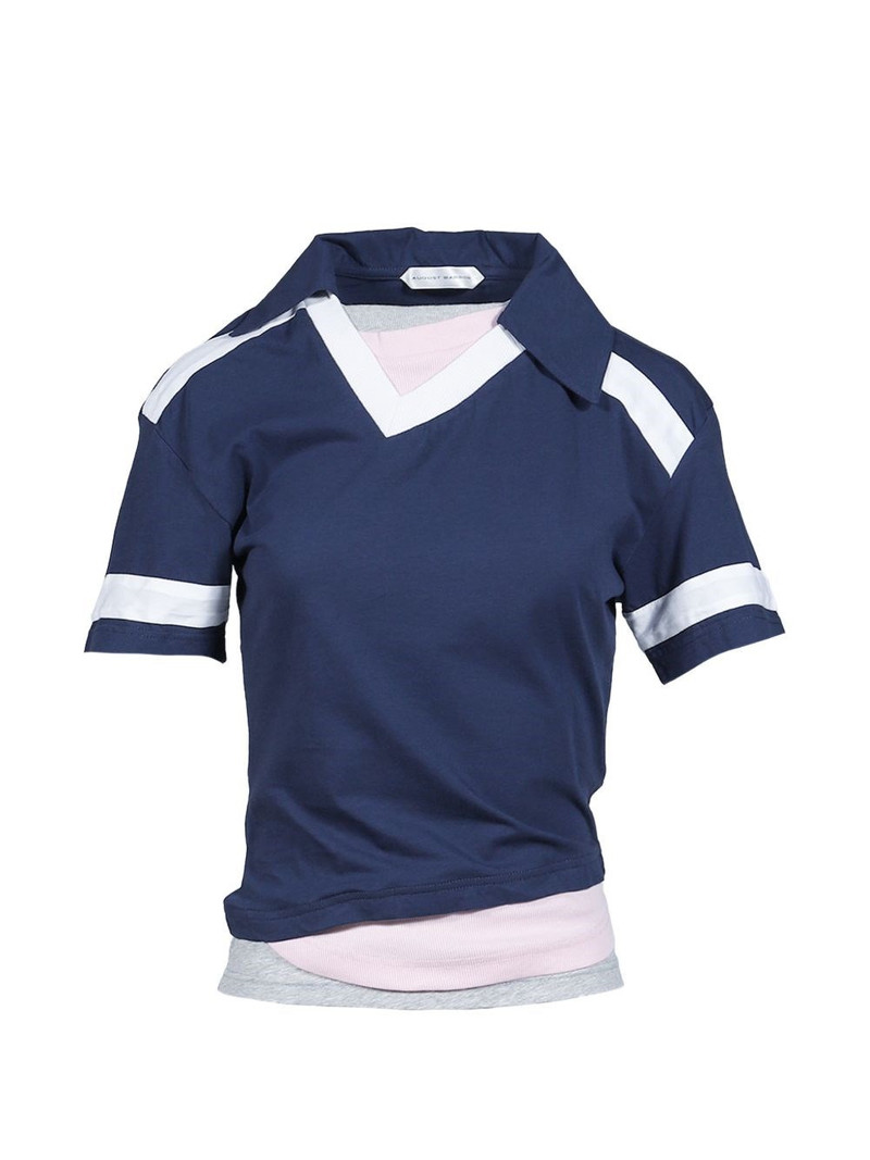 Layered polo shirt 1