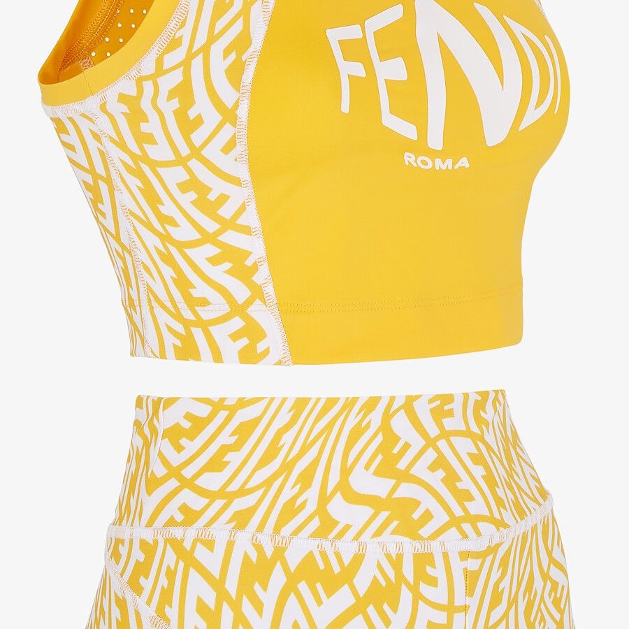 Yellow Lycra® fitness set - 3