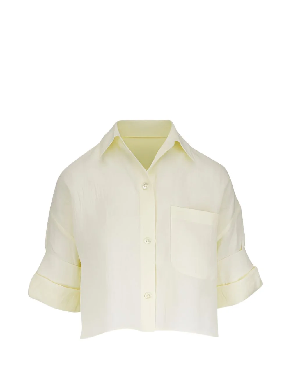 cropped short-sleeve shirt - 1
