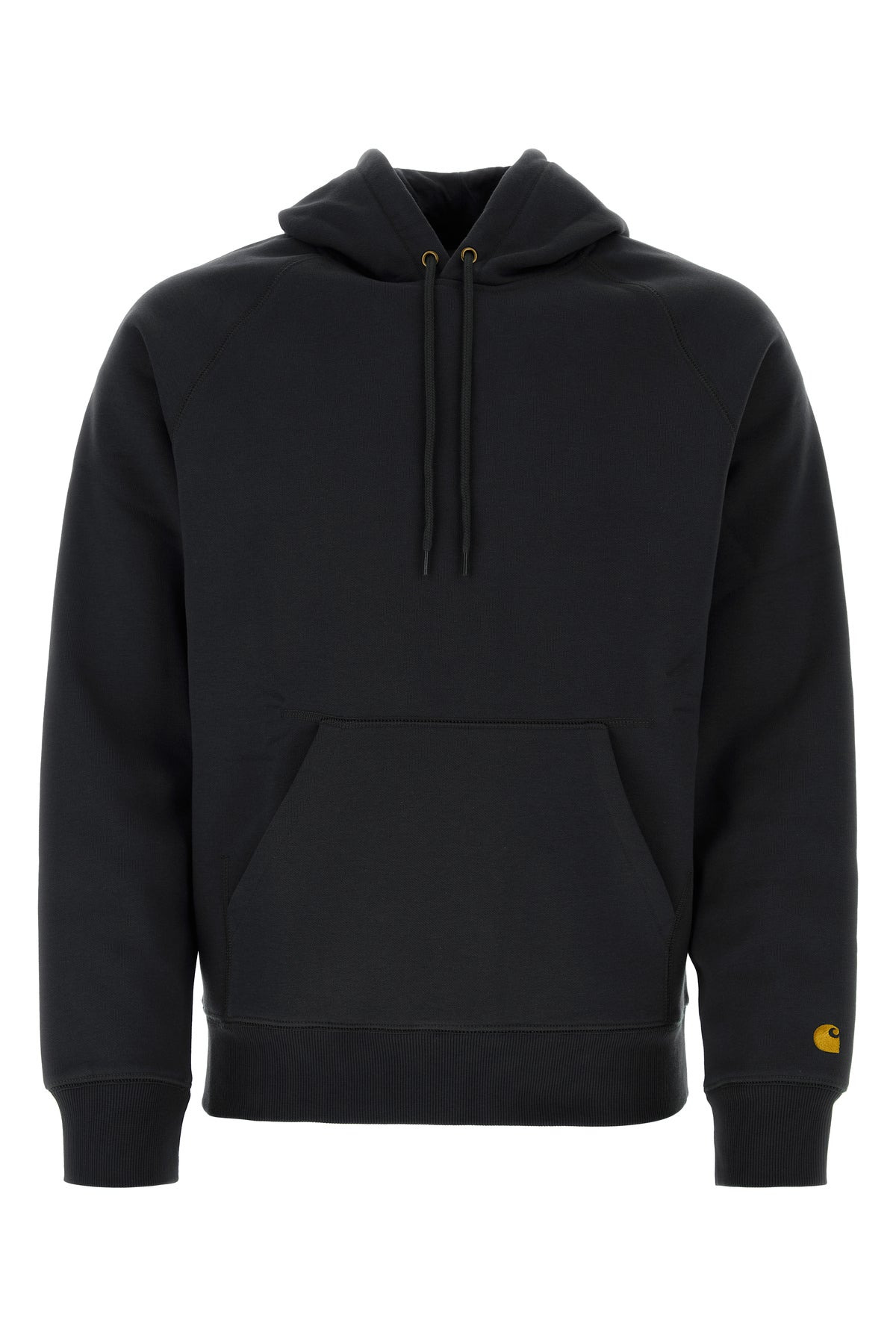 Black cotton blend Hooded Chase Sweat - 1