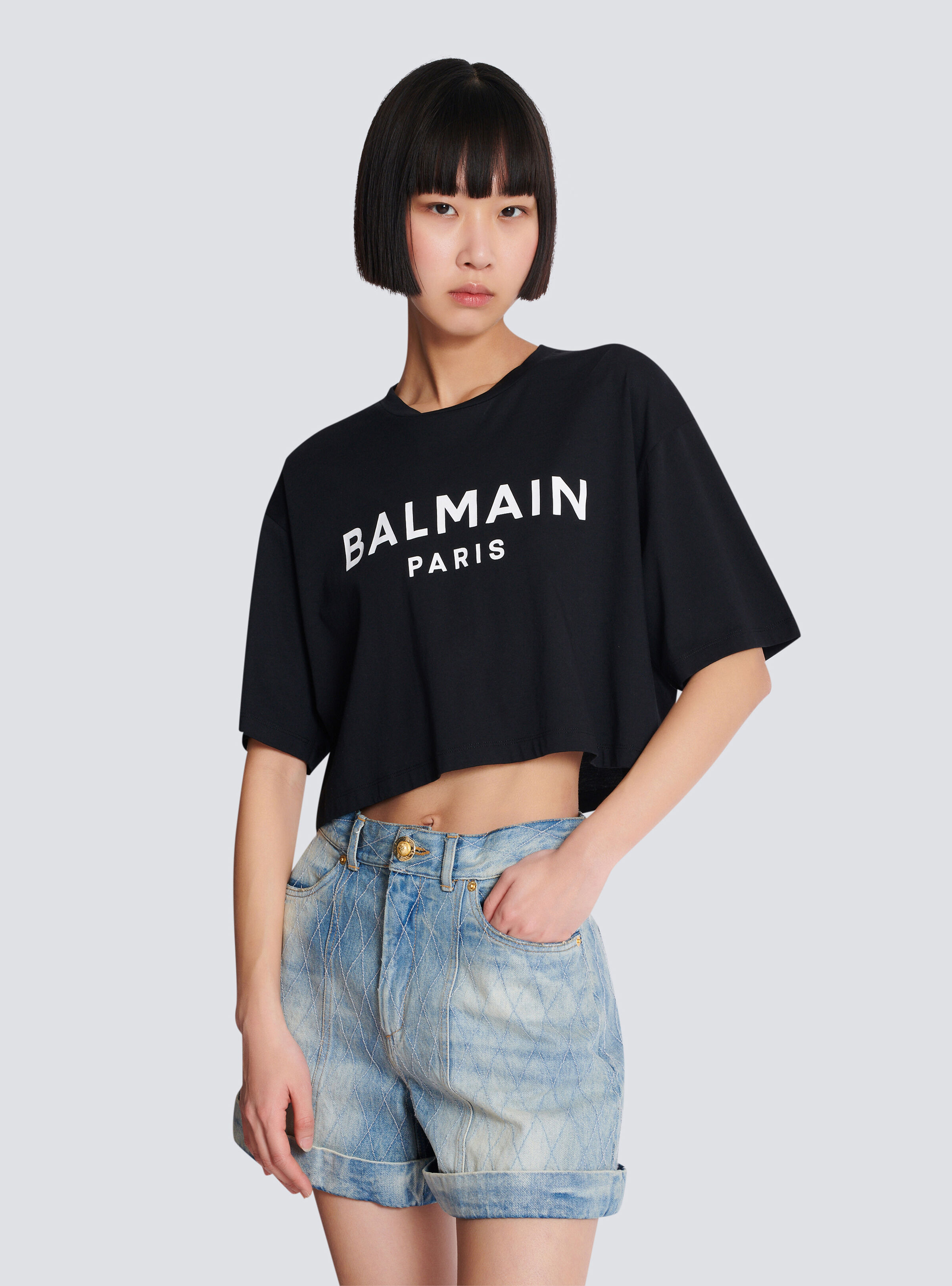 T-shirt with Balmain Paris print - 6