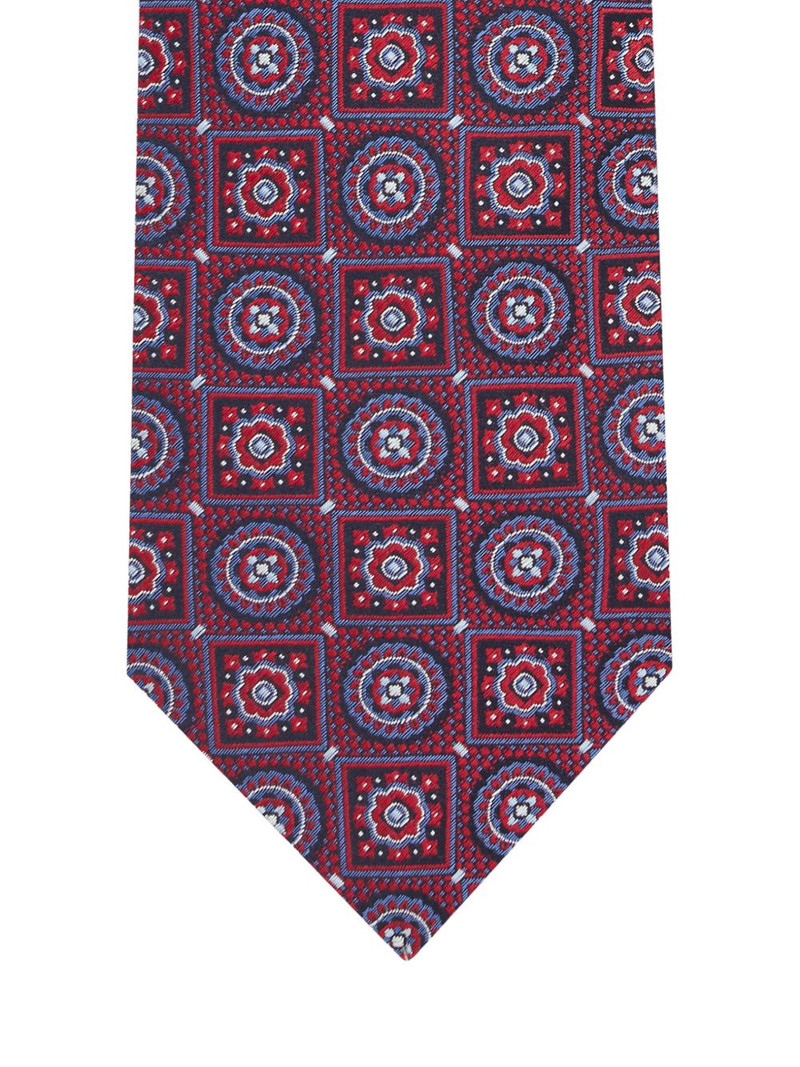 Etro jacquard patchwork design tie outlook