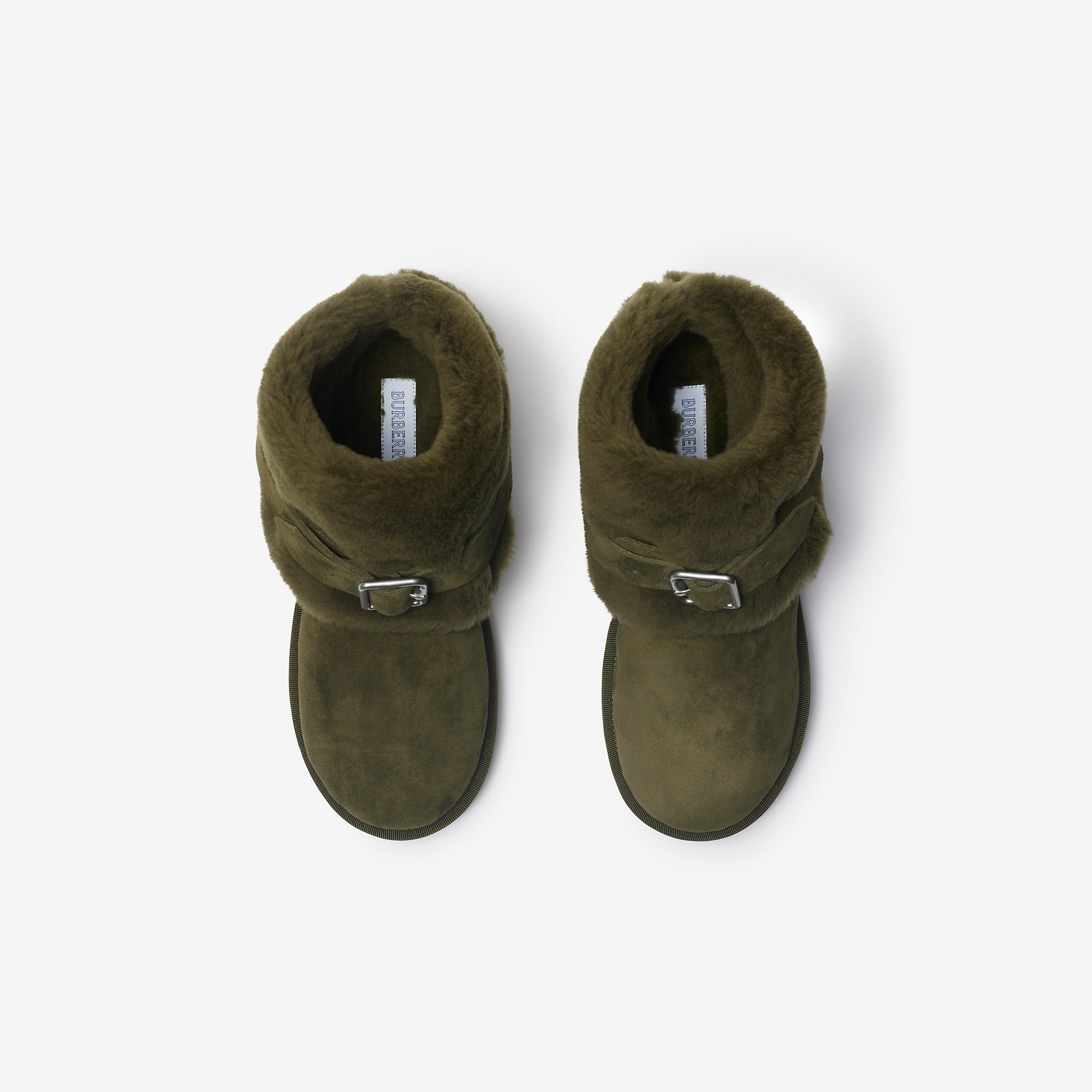 Suede and Shearling Chubby Boots - 5