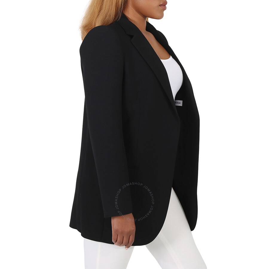 Balenciaga Ladies Black Suspended Shoulder Jacket - 5
