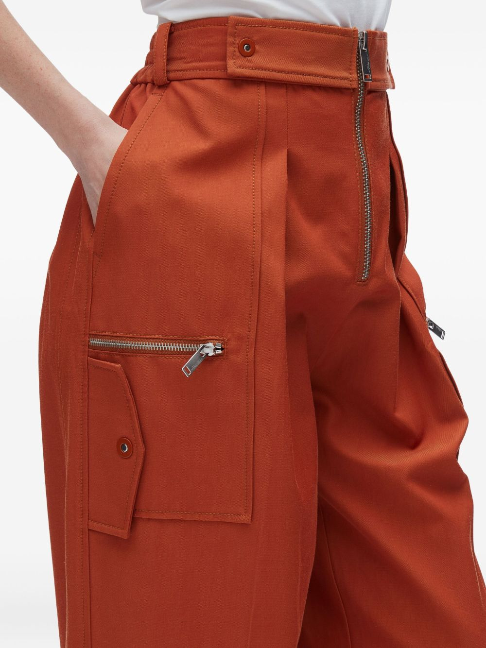 pleated zip-fly trousers - 5