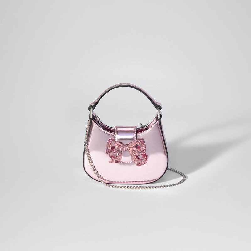 Pink Crescent Bow Micro Bag 4