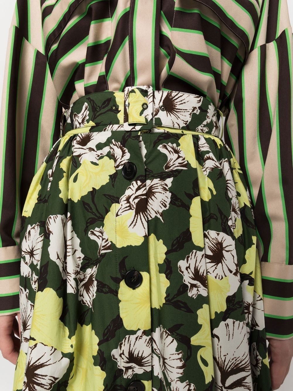 Hibiscus Camouflage-print skirt - 5