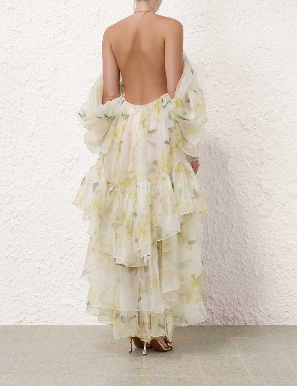chinese dress ladies Zimmermann Harmony Tiered Midi Dress (For Hire)  EKOLUV