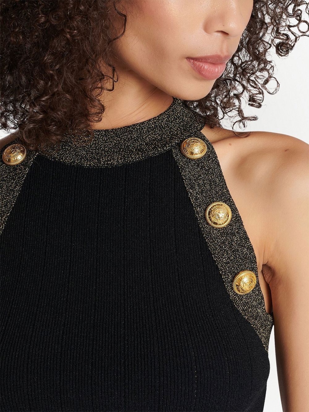 contrast-trimmed knitted top - 4