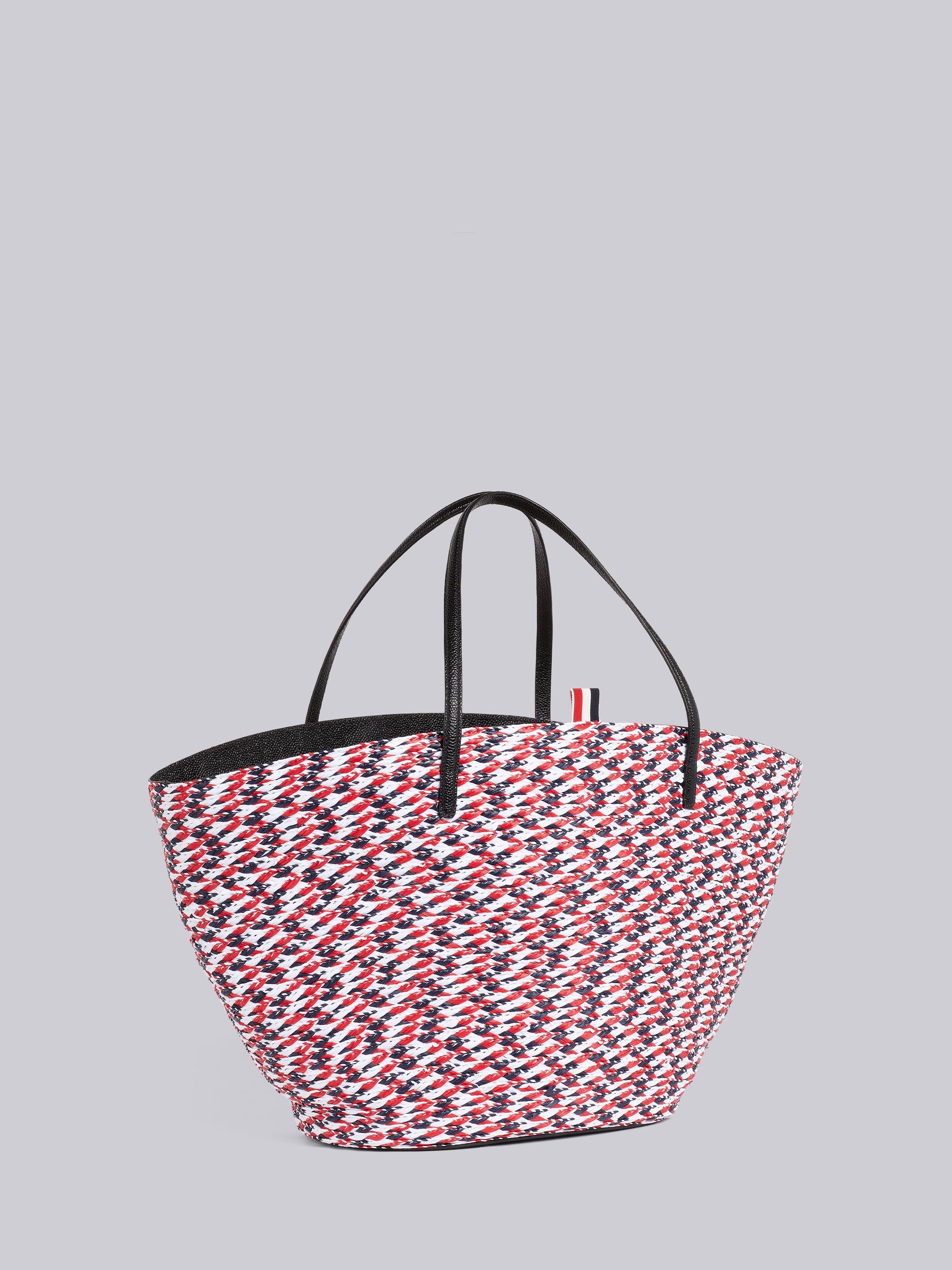 Multi-Color Braided Raffia Basket Bag 3