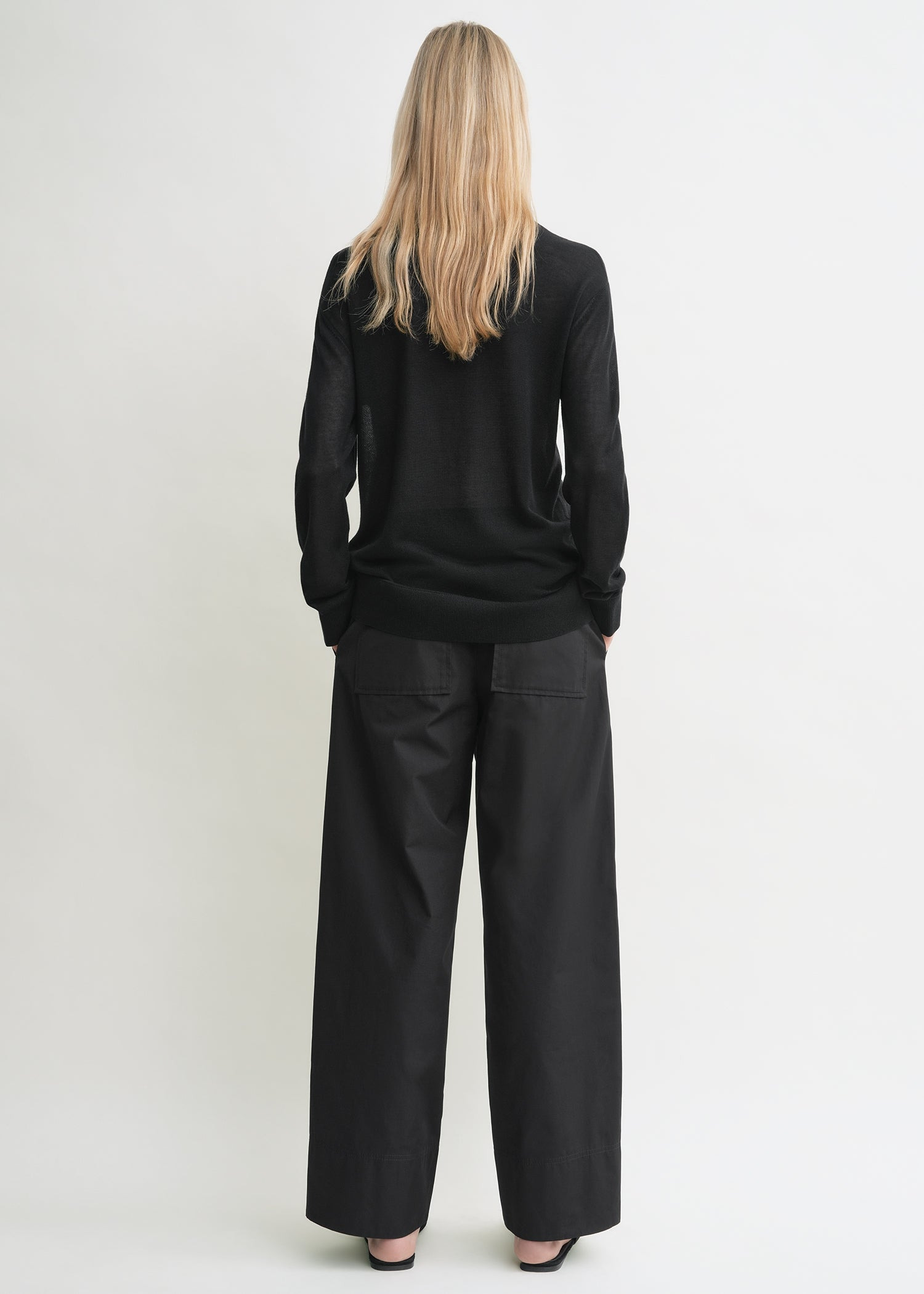 Long-sleeve tee knit black - 4