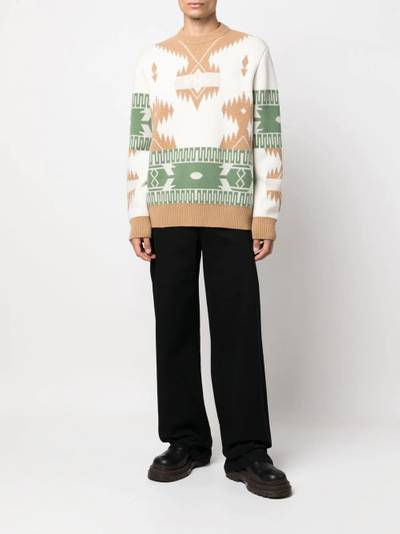 Alanui jacquard virgin wool jumper outlook