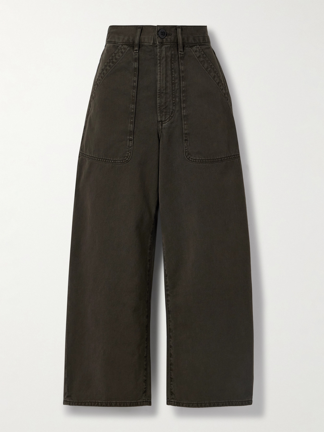 Ayla Cargo Cotton-twill Wide-leg Pants - 1