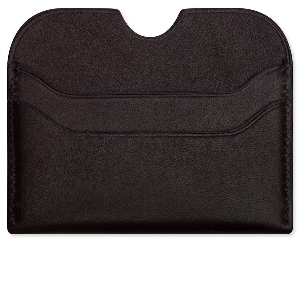 SLIM LEATHER CARD HOLDER FN-UX-SLGS000287 - DARK BROWN - 2