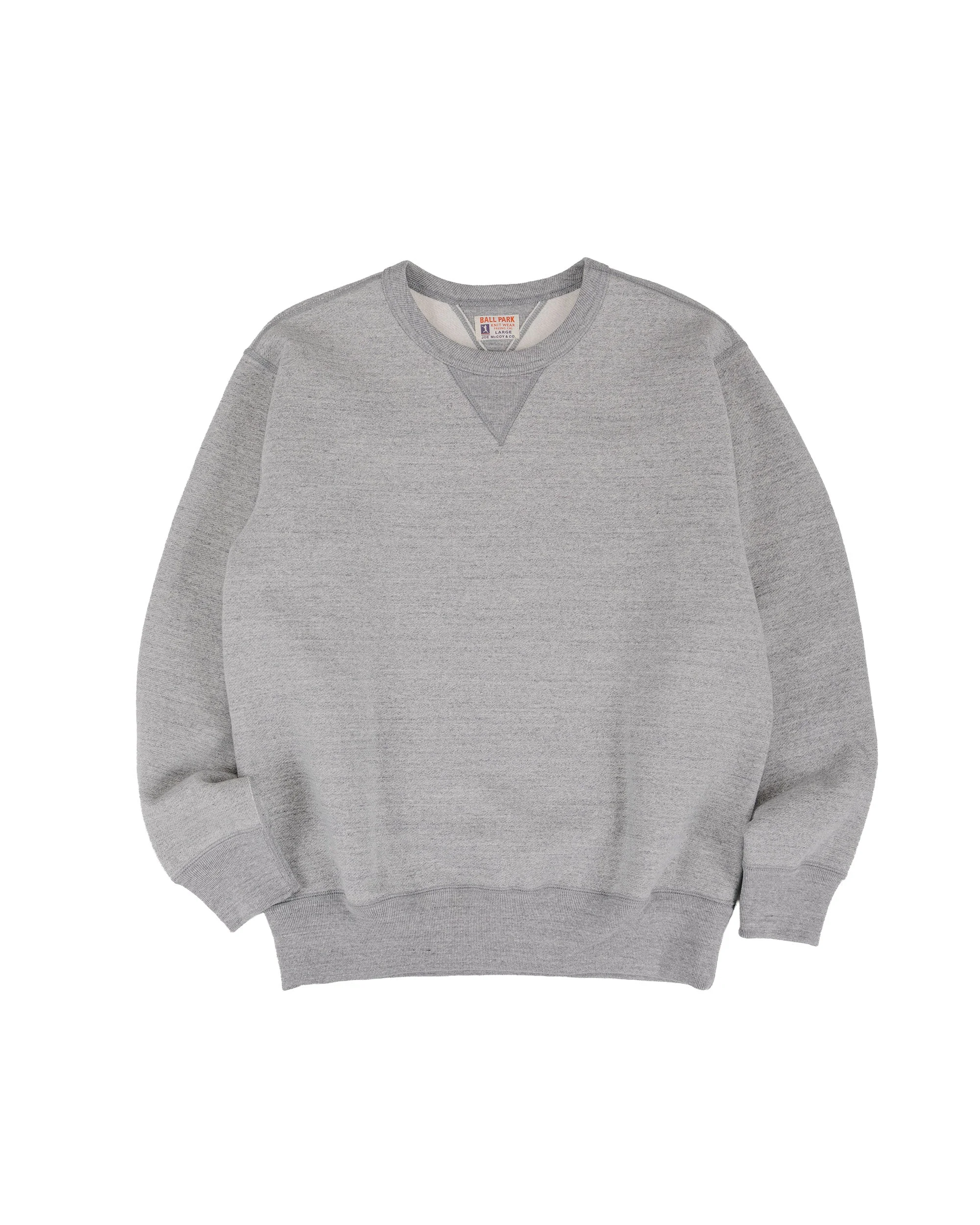 MC25104 12oz. Ball Park Crewneck Sweatshirt Medium Gray - 1