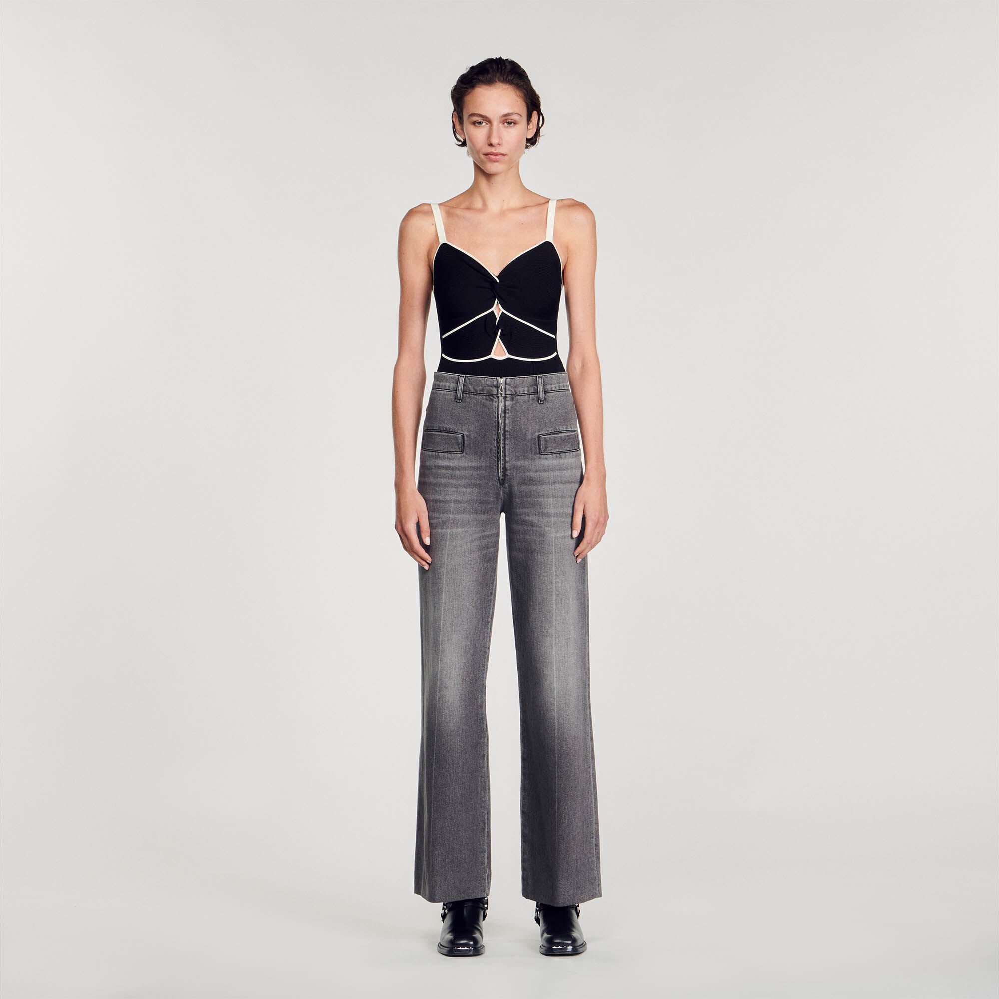 TWO-TONE KNIT BODYSUIT - 3