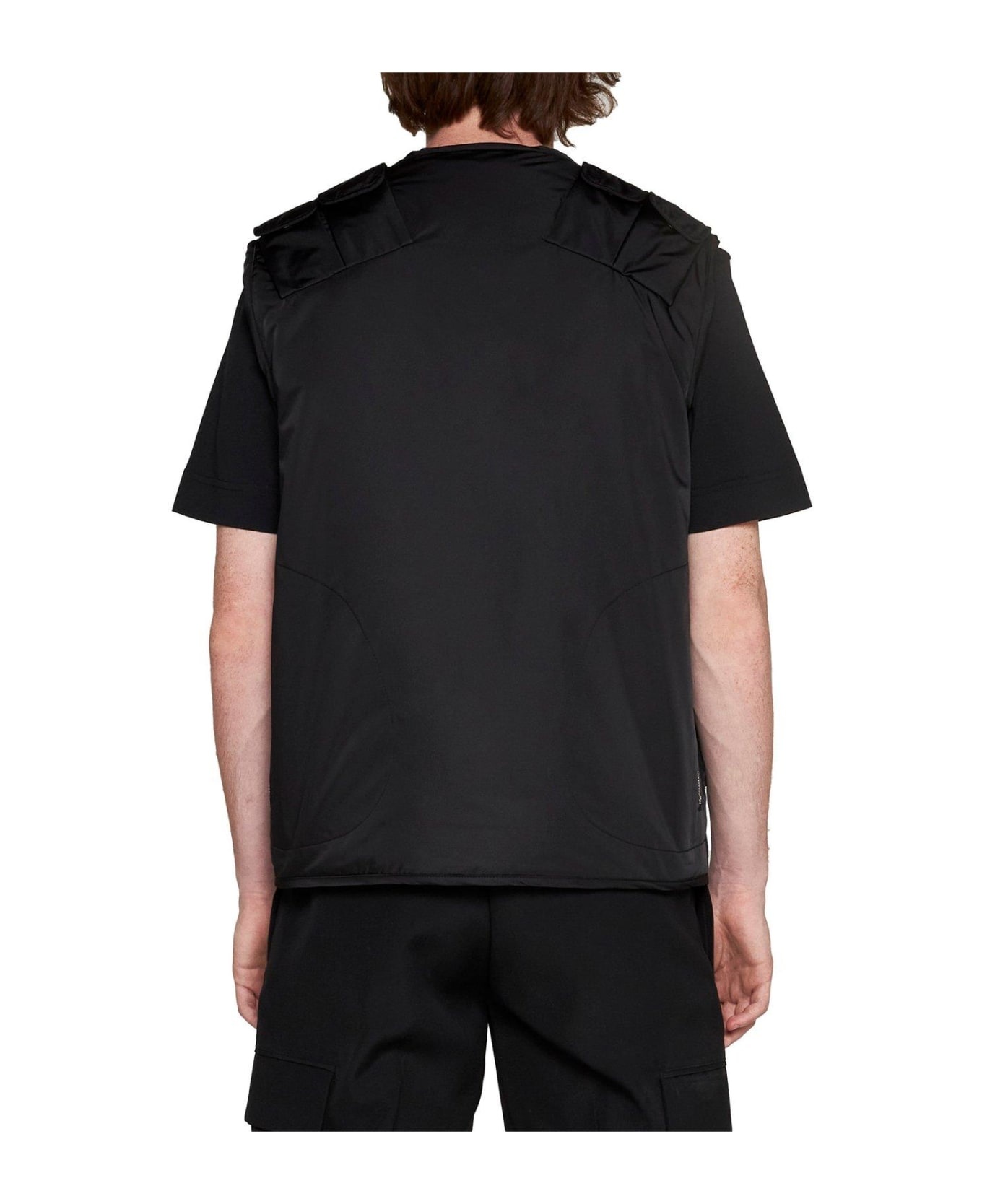 Zip-up Logo Embroidered Vest - 2