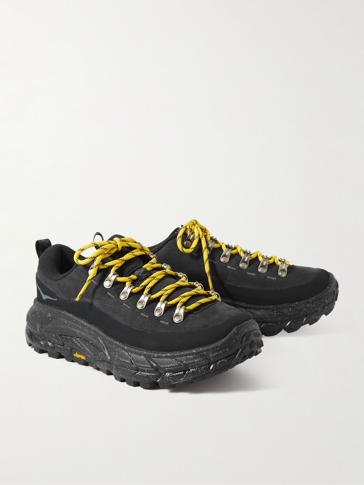 Tor Summit Rubber-Trimmed Nubuck and Mesh Sneakers Black - 4