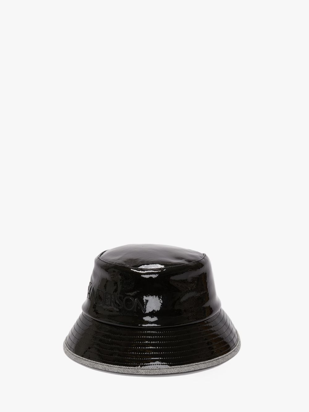 COATED DENIM BUCKET HAT WITH LOGO - 2