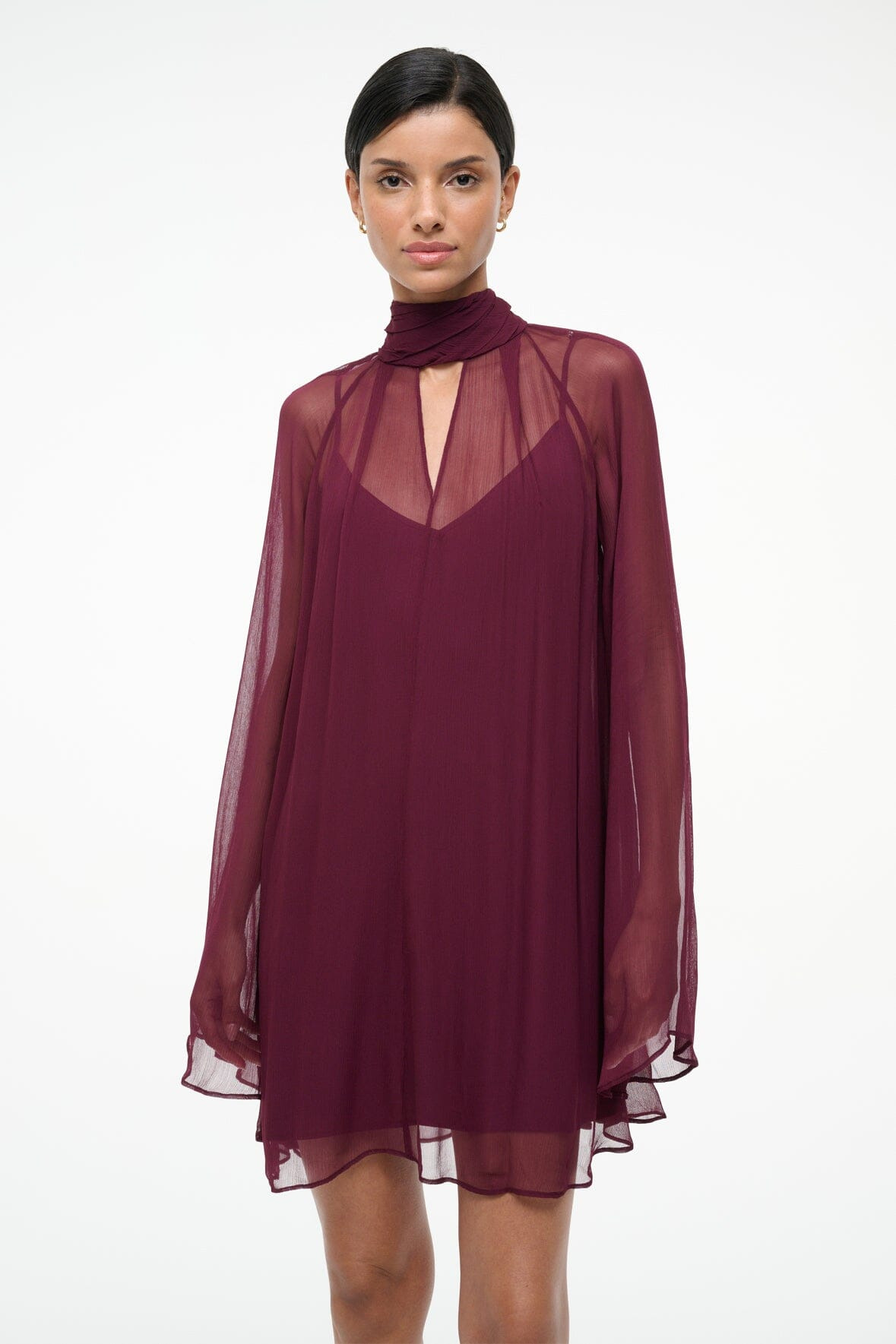 STAUD ESTHER MINI DRESS SYRAH - 3