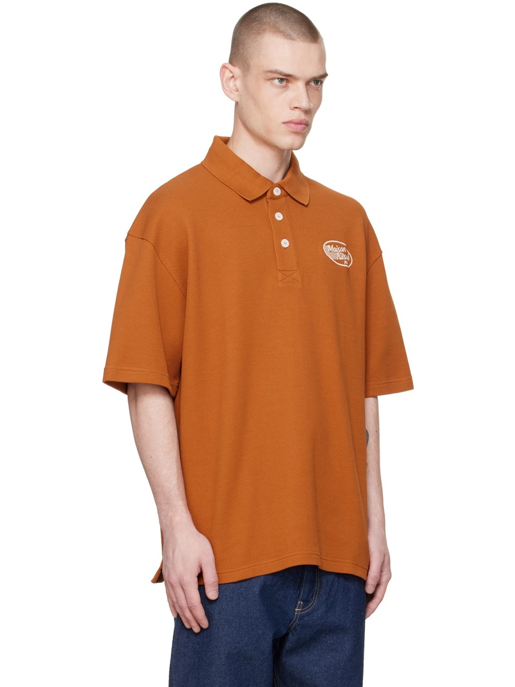 Brown Textured Polo - 2