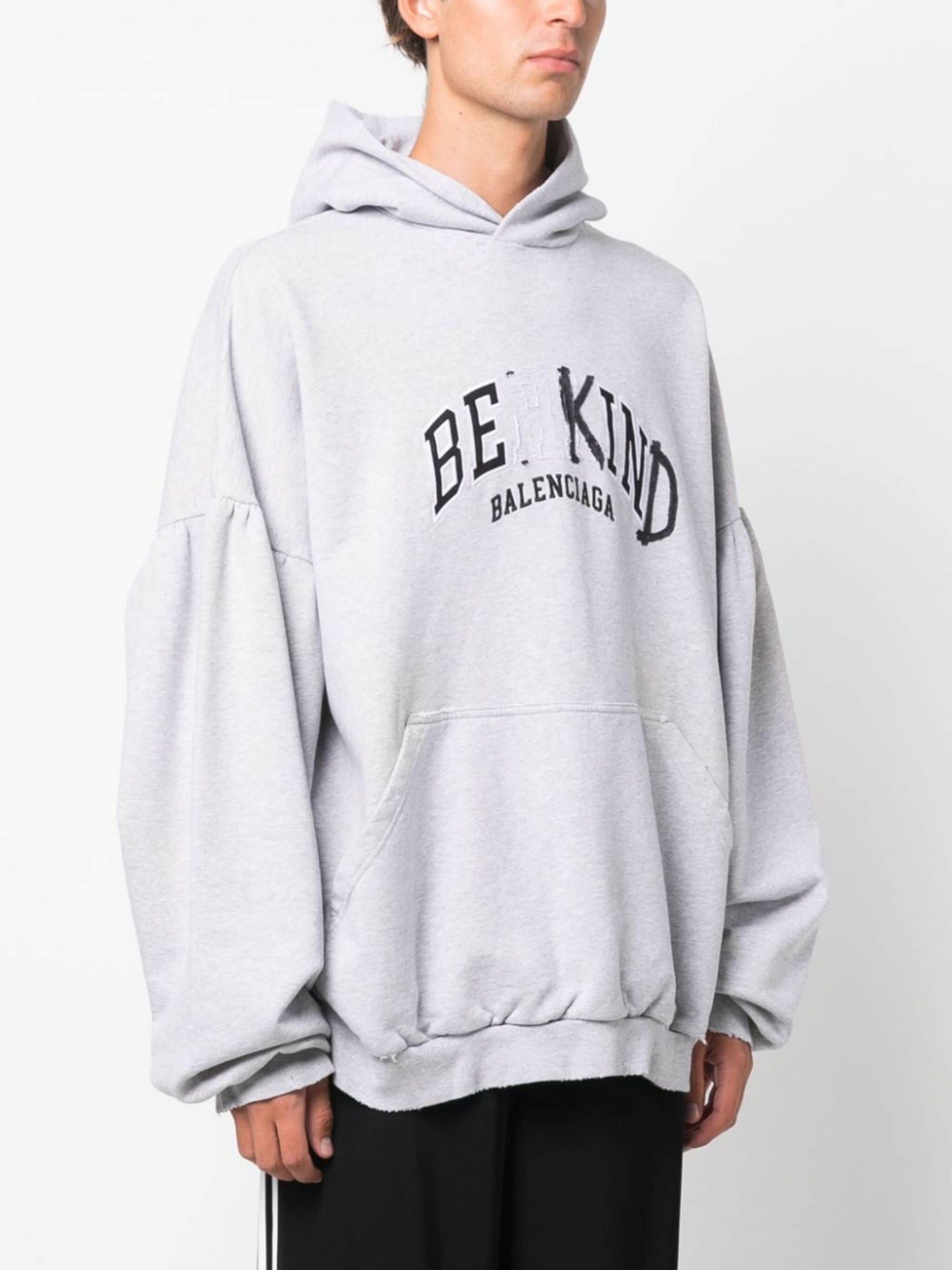 BALENCIAGA バレンシアガ 23AW BE KIND ROUND HOODIE ダメージ
