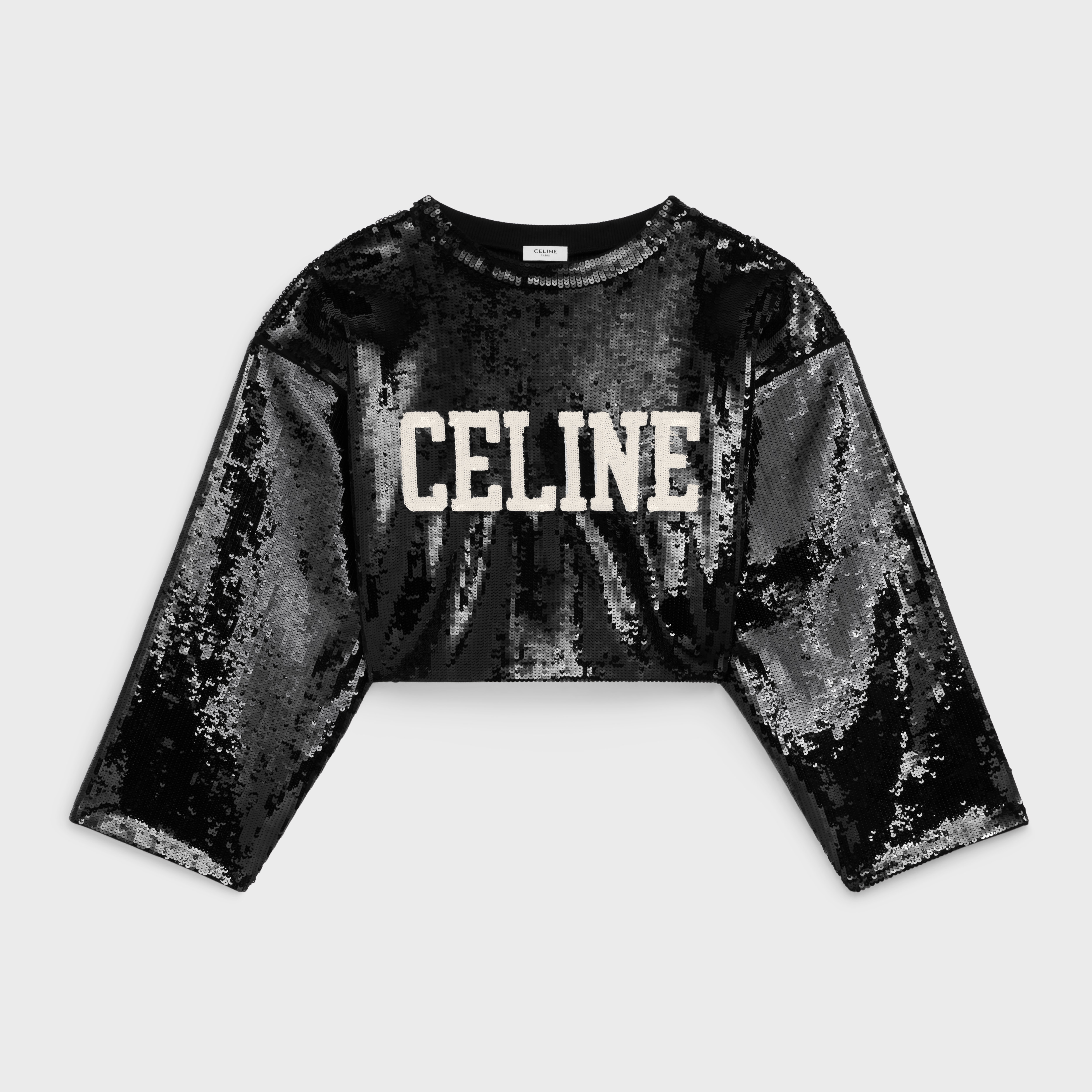 Celine embroidered crop top in Cotton fleece - 1