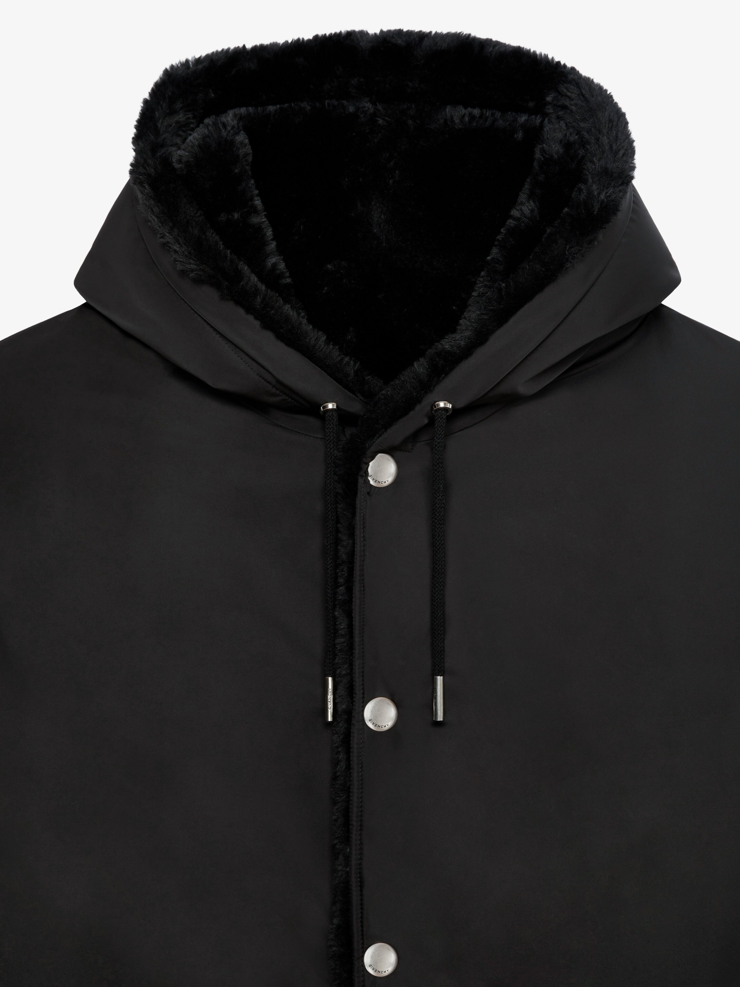 REVERSIBLE PARKA IN NYLON AND FAUX FUR - 10